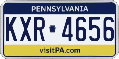 PA license plate KXR4656