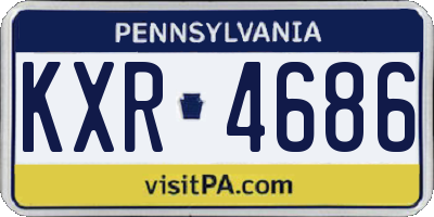 PA license plate KXR4686