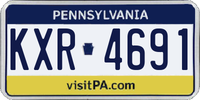 PA license plate KXR4691