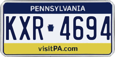 PA license plate KXR4694