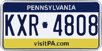 PA license plate KXR4808