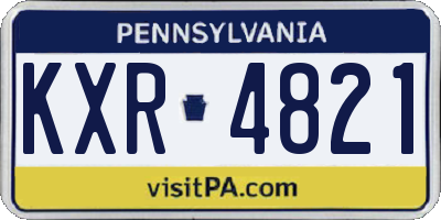 PA license plate KXR4821