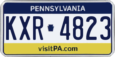 PA license plate KXR4823