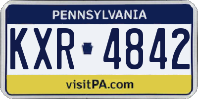 PA license plate KXR4842