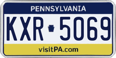 PA license plate KXR5069