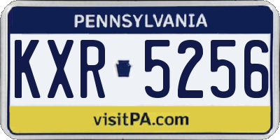 PA license plate KXR5256