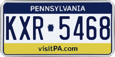 PA license plate KXR5468