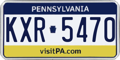 PA license plate KXR5470