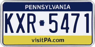 PA license plate KXR5471