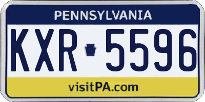 PA license plate KXR5596