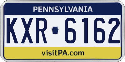 PA license plate KXR6162