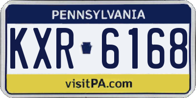 PA license plate KXR6168