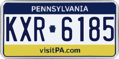 PA license plate KXR6185