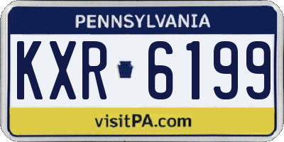 PA license plate KXR6199