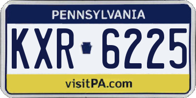 PA license plate KXR6225