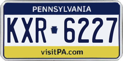 PA license plate KXR6227