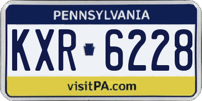 PA license plate KXR6228