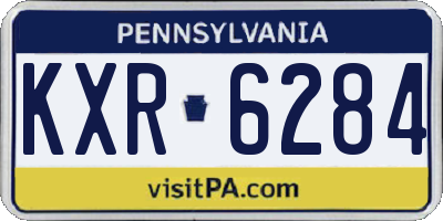 PA license plate KXR6284
