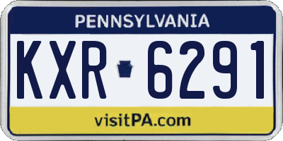 PA license plate KXR6291