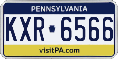 PA license plate KXR6566