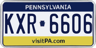 PA license plate KXR6606