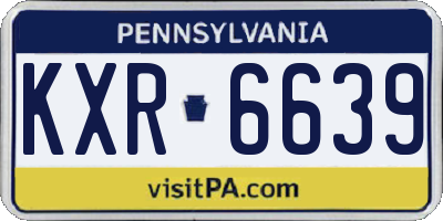 PA license plate KXR6639