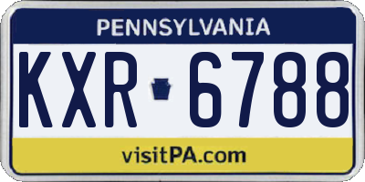 PA license plate KXR6788