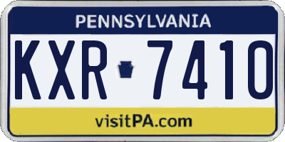 PA license plate KXR7410