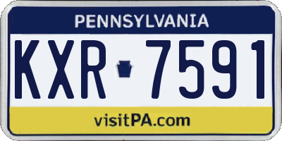 PA license plate KXR7591