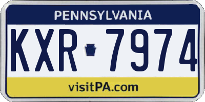 PA license plate KXR7974