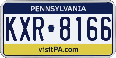 PA license plate KXR8166