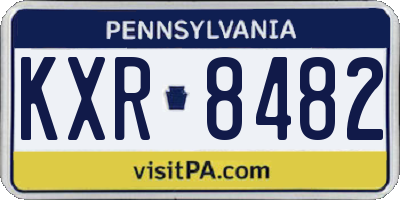 PA license plate KXR8482