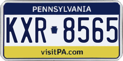 PA license plate KXR8565