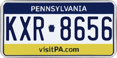 PA license plate KXR8656