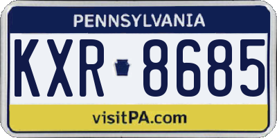 PA license plate KXR8685