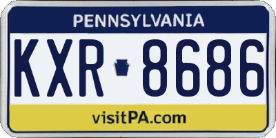 PA license plate KXR8686