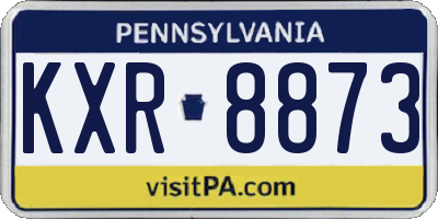 PA license plate KXR8873