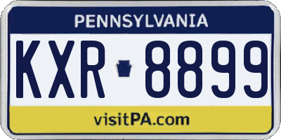 PA license plate KXR8899