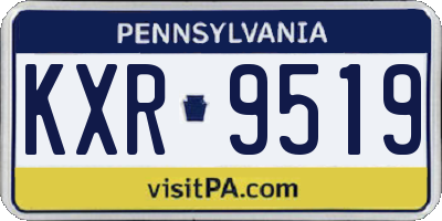 PA license plate KXR9519