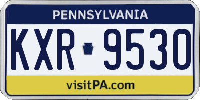PA license plate KXR9530