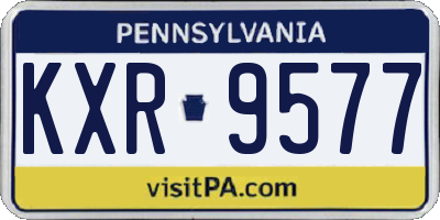 PA license plate KXR9577