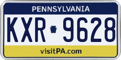 PA license plate KXR9628