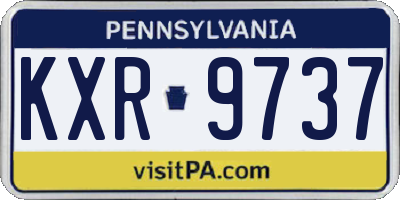 PA license plate KXR9737