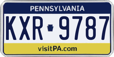 PA license plate KXR9787
