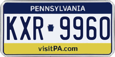 PA license plate KXR9960