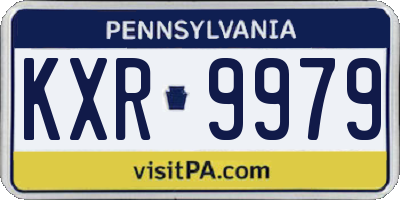 PA license plate KXR9979