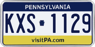 PA license plate KXS1129