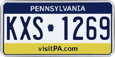 PA license plate KXS1269