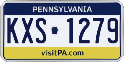 PA license plate KXS1279