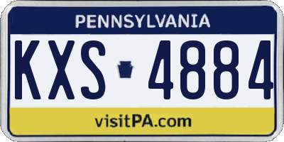 PA license plate KXS4884